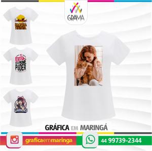 Camisetas Baby Look de Poliéster Personalizada Tecido 100% Poliéster Estampa Colorida A4 Sublimação Sem revestimento Personalização 