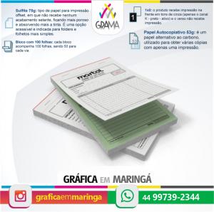 Talões Numerados 2 vias Autocopiativos 15x21cm Papel Copiativo 53g 15 x 21 cm 1x0 Sem revestimento Bloco com 100 folhas - 2 vias (50 fls 1ª via - Branca | 50 fls 2ª via - Verde) + Serrilha na 1ª via 